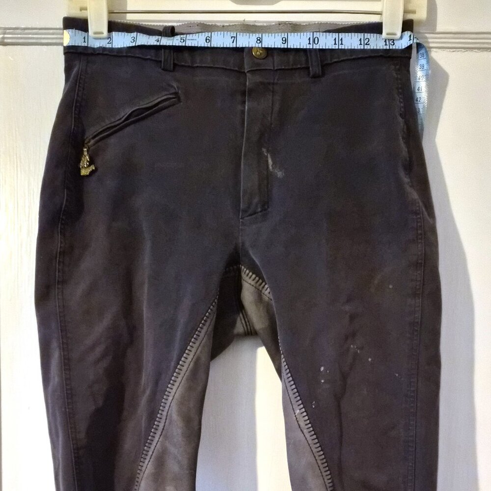 Kentucky REAL Leather Full Seat Dressage Breeches - 26 - Grey